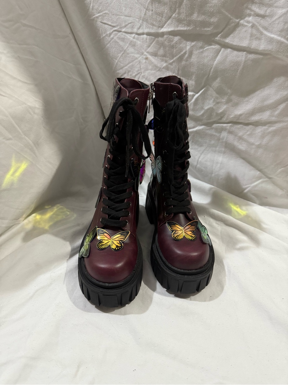 Dolls Kill Current Mood Mauve Endless Dreaming Butterfly Boots